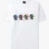 Mens PAUL SMITH T-Shirts | Mens Faces Short Sleeve T-Shirt In White