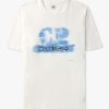 Mens C.P. COMPANY T-Shirts | Mens 24/1 Jersey Artisanal Logo T-Shirt In Guaze White