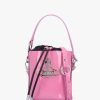 Womens VIVIENNE WESTWOOD Crossbody Bags | Womens Small Daisy Leather Drawstring Bucket Bag In Pink Patent