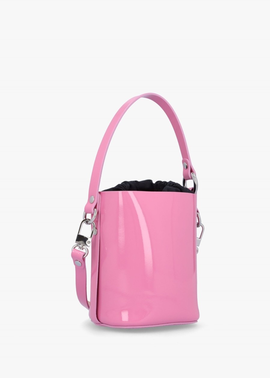 Womens VIVIENNE WESTWOOD Crossbody Bags | Womens Small Daisy Leather Drawstring Bucket Bag In Pink Patent