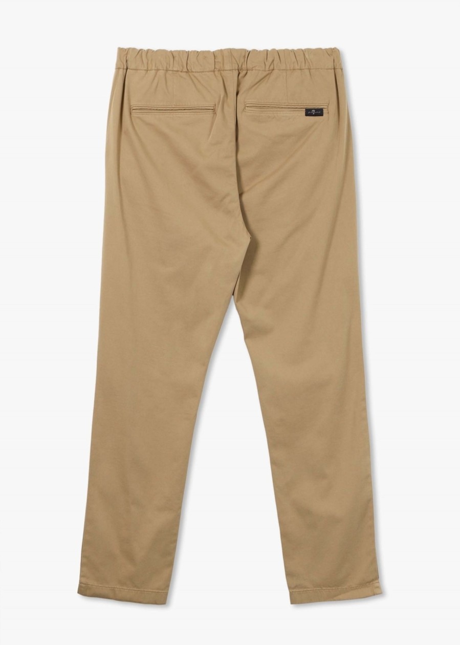 Mens 7 FOR ALL MANKIND Trousers | Mens Jogger Chino Trousers Chinos In Beige