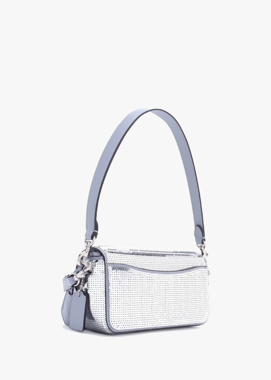 Womens COACH Crossbody Bags | Womens Studio Silver Baguette Bag In Silver