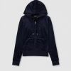 Womens JUICY COUTURE Sweatshirts & Hoodies | Womens Robertson Classic Zip Up Hoodie In Night Sky