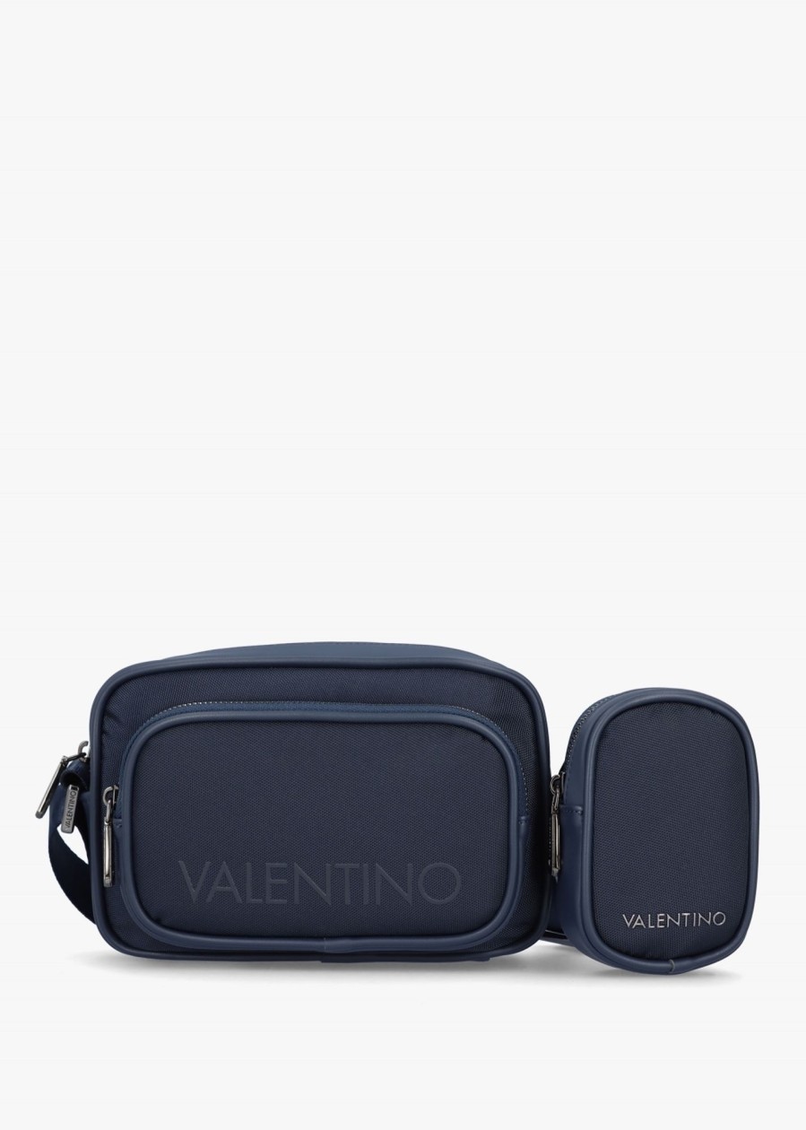 Mens VALENTINO Gifting | Mens Relove Recycle Horizontal Crossbody Bag In Blue