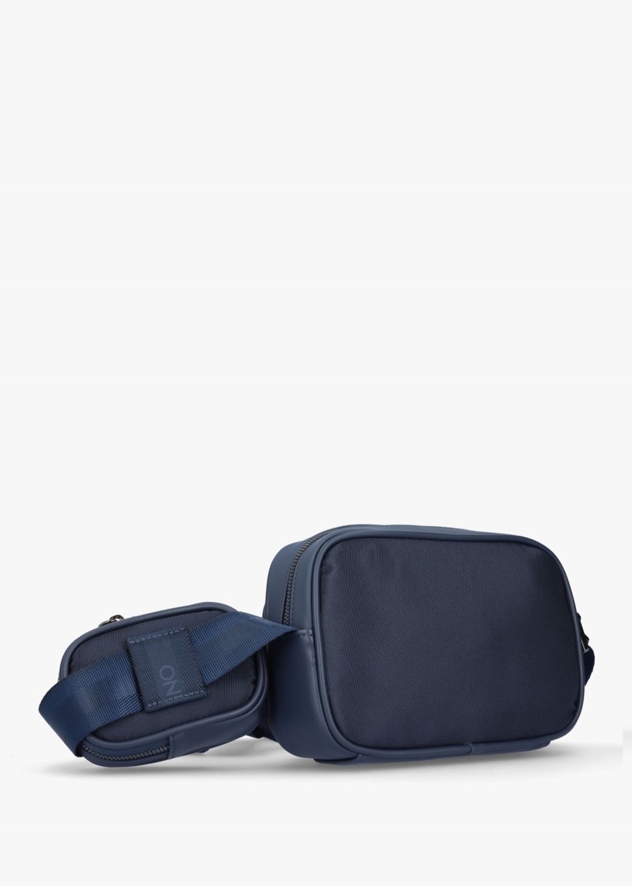 Mens VALENTINO Gifting | Mens Relove Recycle Horizontal Crossbody Bag In Blue