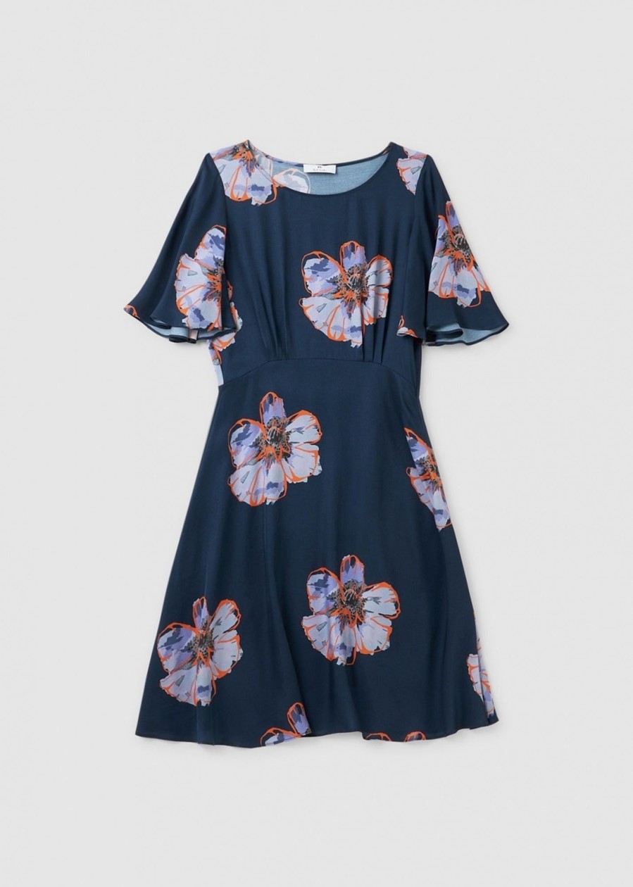 Womens PS PAUL SMITH Dresses | Womens Floral Print Mini Dress In Purple