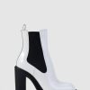 Womens ALEXANDER McQUEEN Boots | Women'S Tread Heeled Ankle Boots In White