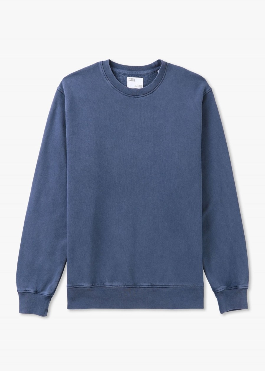 Mens COLORFUL STANDARD Sweatshirts & Hoodies | Mens Classic Crew Neck Sweatshirt In Neptune Blue