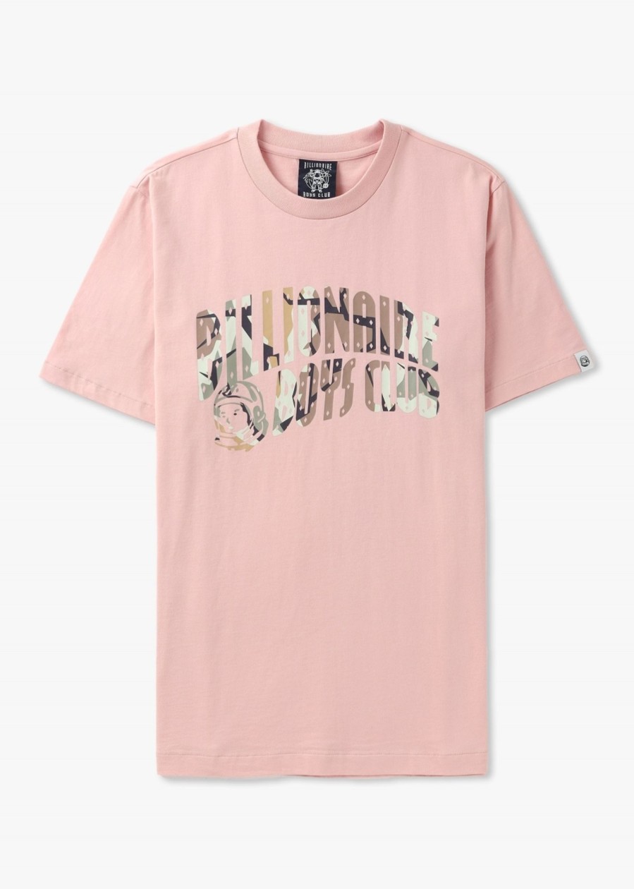 Mens BILLIONAIRE BOYS CLUB T-Shirts | Mens Camo Arch Logo T-Shirt In Pink