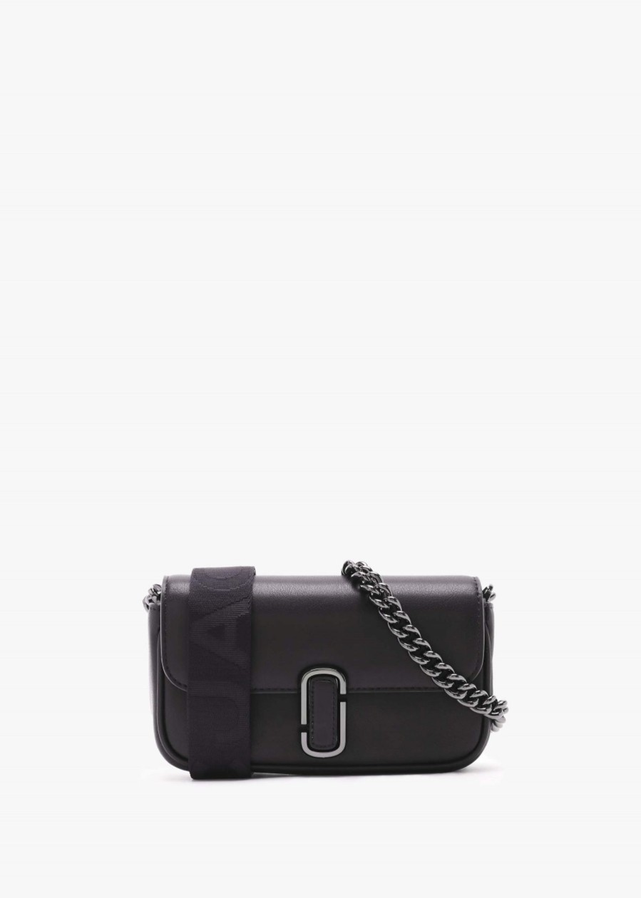 Womens MARC JACOBS Clutch Bags | Womens The J Marc Mini Leather Shoulder Bag In Black Gunmetal