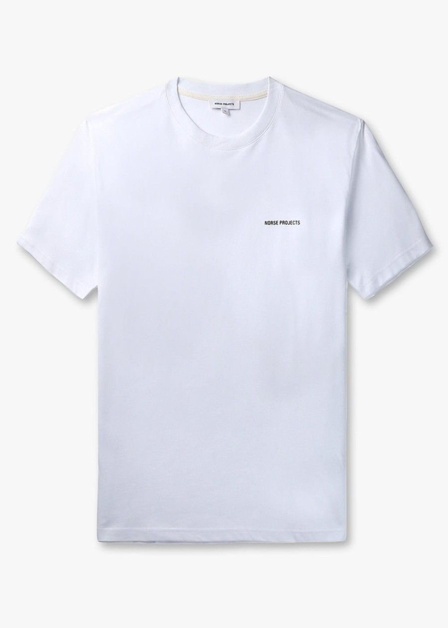 Mens NORSE PROJECTS T-Shirts | Mens Johannes Organic Logo T-Shirt In White