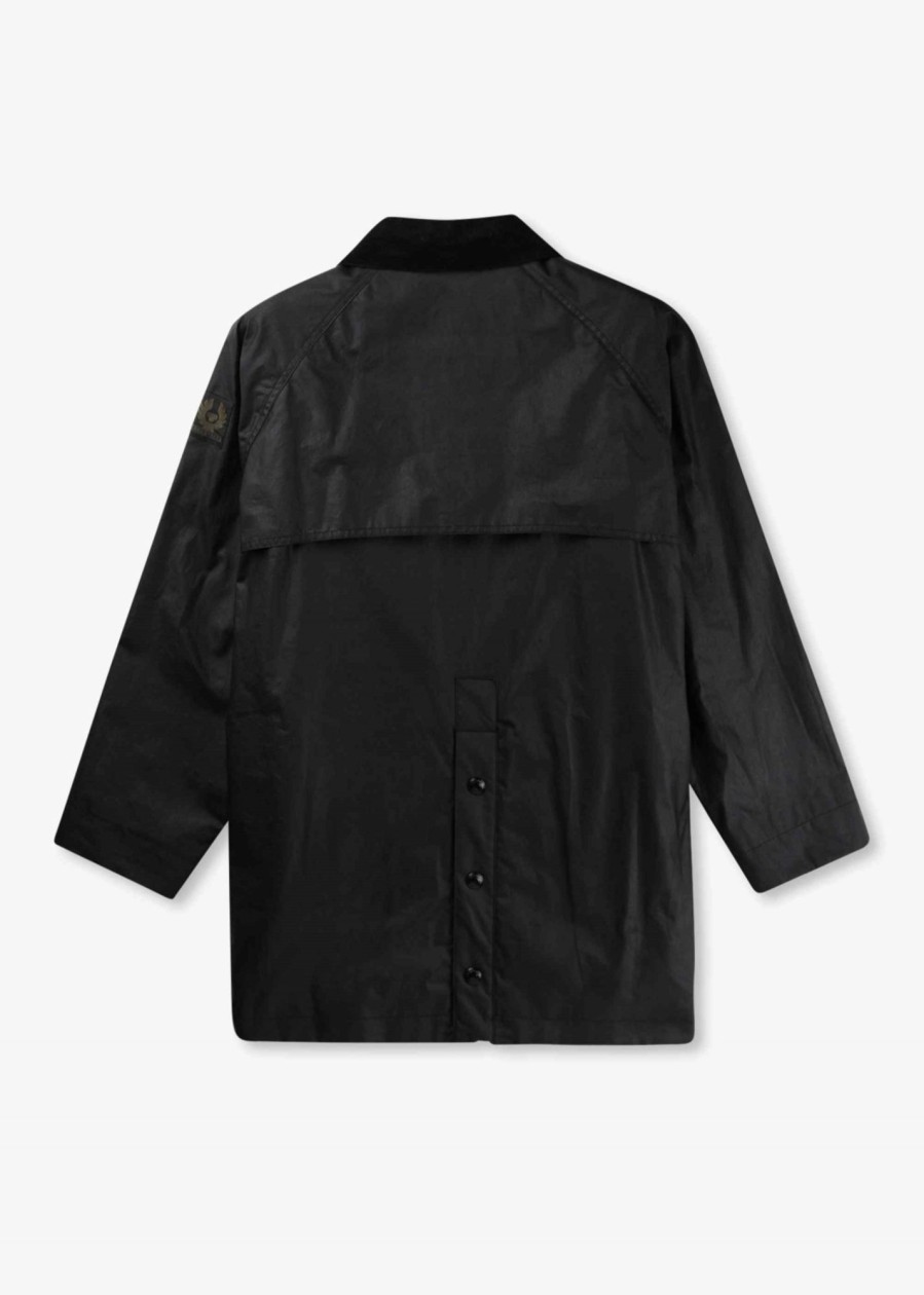 Womens BELSTAFF Coats & Jackets | Womens Tonal Festival Wax Longjacket In Black