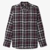 Mens PAIGE Shirts | Mens Everett Checked Shirt In Onyx Cosmos