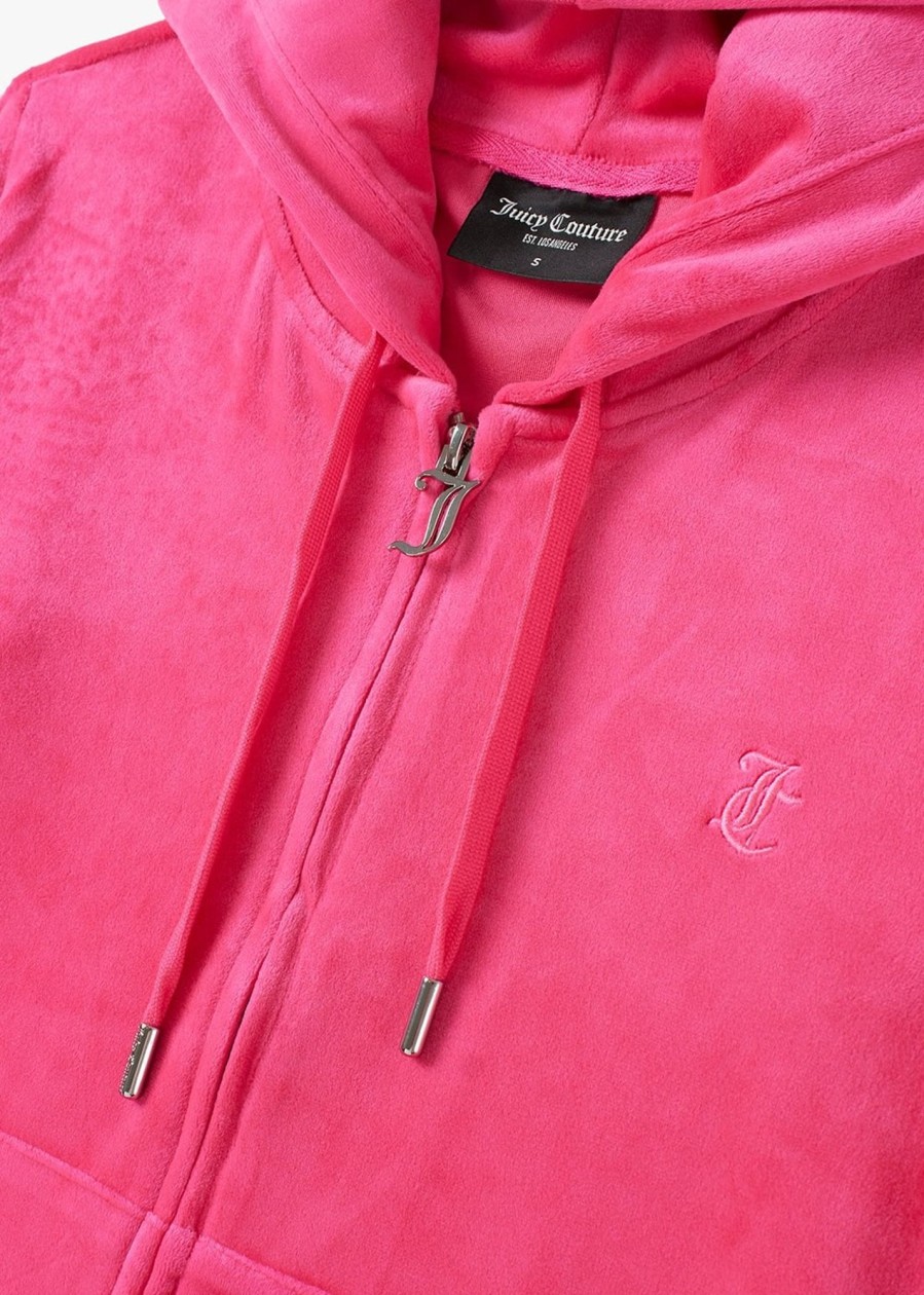 Womens JUICY COUTURE Sweatshirts & Hoodies | Womens Robertson Classic Hoodie In Pink Glo