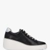 Womens FLY LONDON Trainers | Womens Delf Leather Wedge Trainers In Black Silver