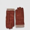 Mens OLIVER SWEENEY Gifting | Mens Pomarance Leather Gloves In Tan