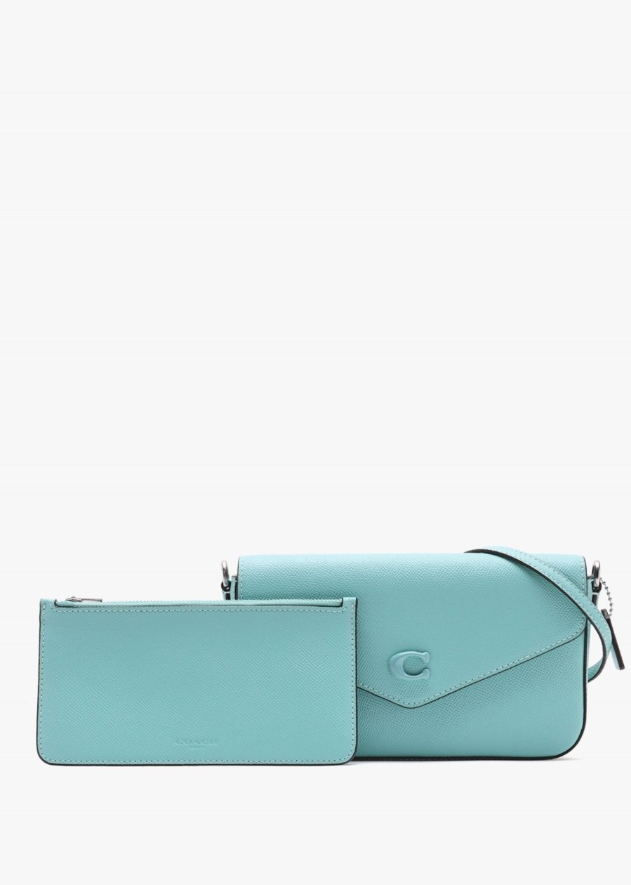 Womens COACH Crossbody Bags | Women'S Crossgrain Leather Cross-Body Bag In Faded Blue