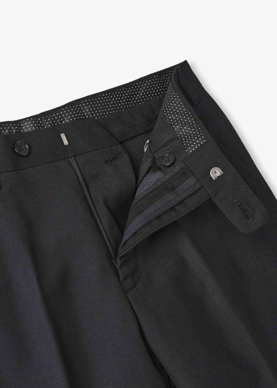 Mens SKOPES Trousers | Mens Milan Tapered Suit Trousers In Black