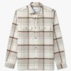 Mens LES DEUX Shirts | Joseph Check Overshirt In Light Desert Sand And Light Ivory