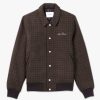 Mens LES DEUX Coats & Jackets | Mens Varsity Houndstooth Wool Jacket In Grey