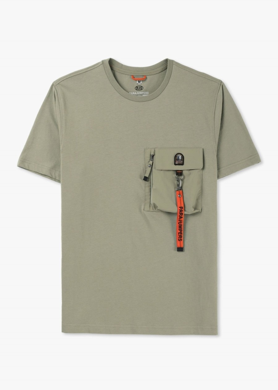 Mens PARAJUMPERS T-Shirts | Mens Mojave T-Shirt In Sage