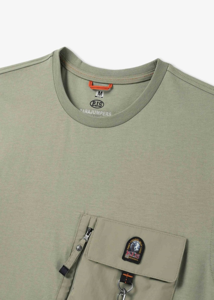 Mens PARAJUMPERS T-Shirts | Mens Mojave T-Shirt In Sage