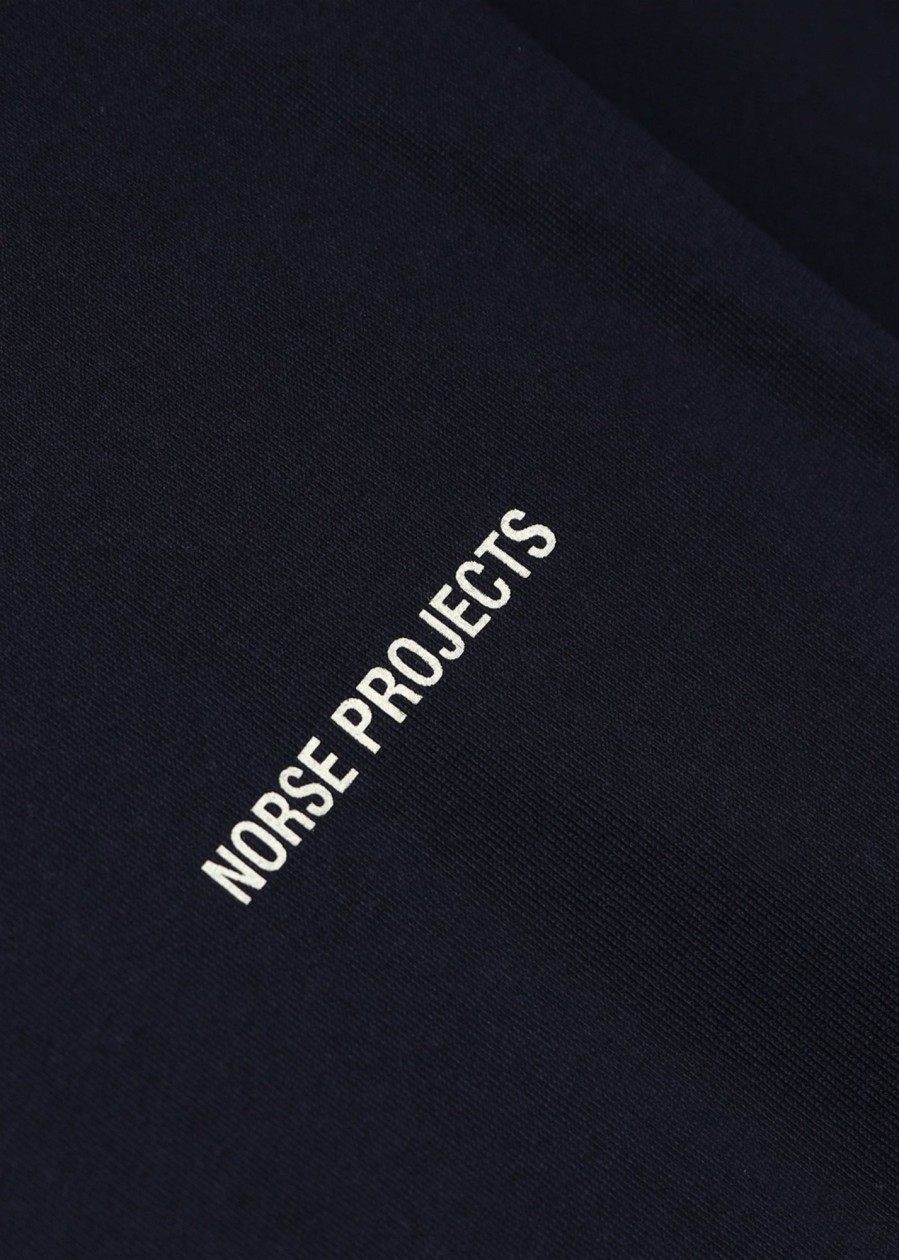 Mens NORSE PROJECTS T-Shirts | Mens Johannes Organic Logo T-Shirt In Dark Navy