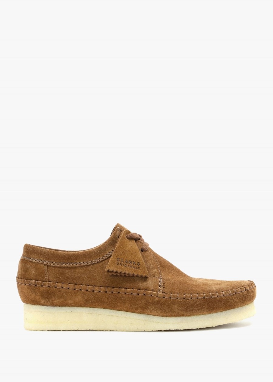 Mens CLARKS ORIGINALS Shoes | Mens Weaver Suede Shoes In Cola