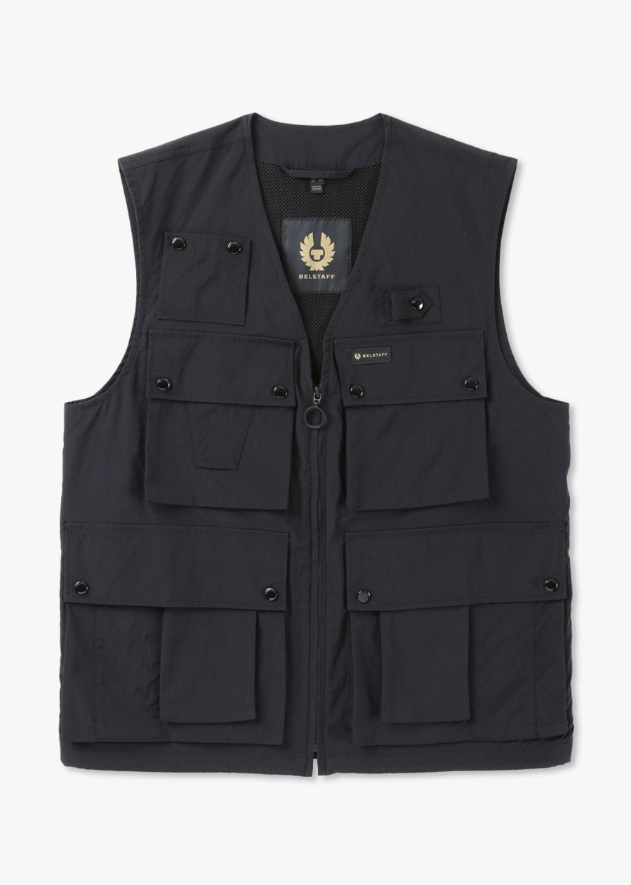 Mens BELSTAFF Coats & Jackets | Mens Castmaster Gilet In Black