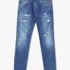 Mens REPLAY Jeans | Mens Anbass Hyperflex Original Broken & Repaired Slim Jeans In Blue