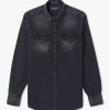 Mens REPLAY Shirts | Mens Long Sleeve Denim Shirt In Black