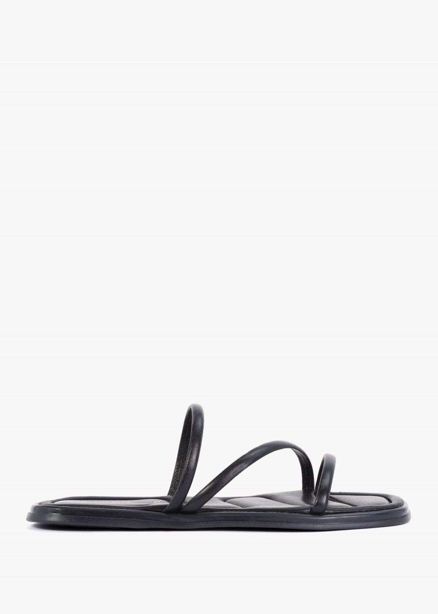 Womens SHOE THE BEAR Flats | Womens Selena Strap Sandals In Black