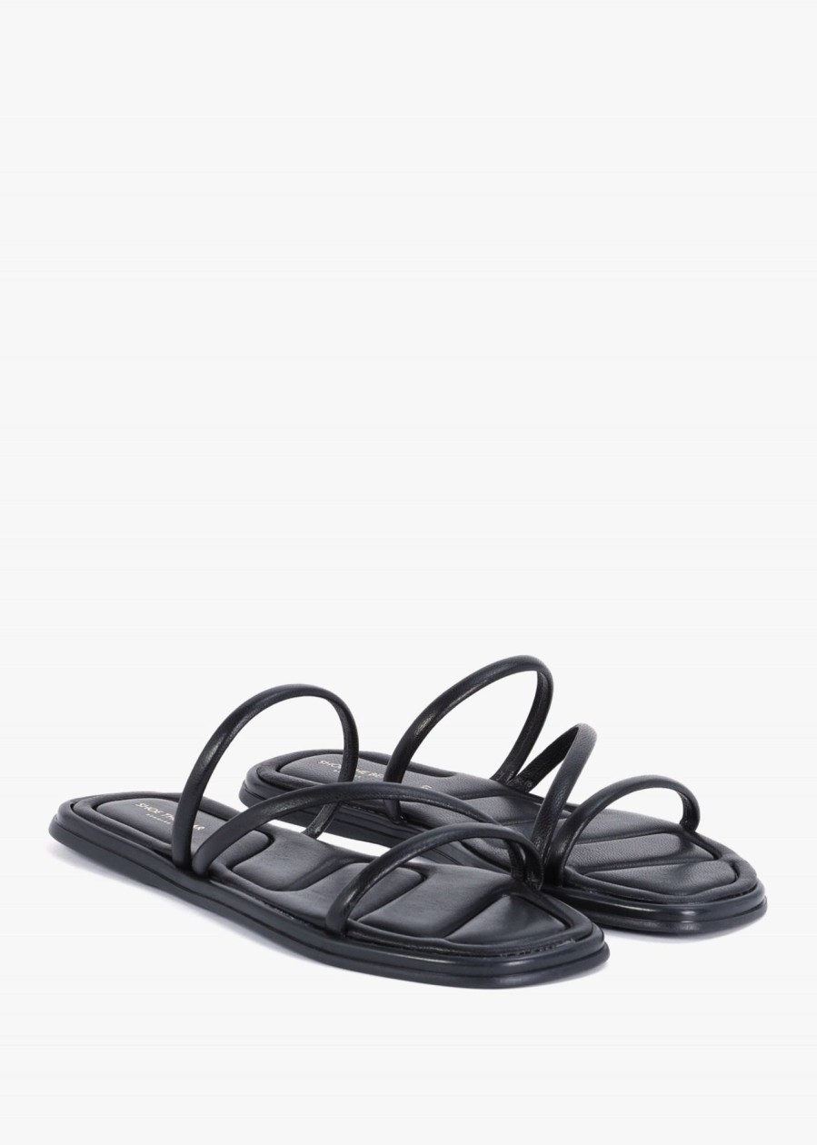 Womens SHOE THE BEAR Flats | Womens Selena Strap Sandals In Black