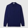 Mens JOHN SMEDLEY Sweatshirts & Hoodies | Mens Belper Shirt In Lapis Blue