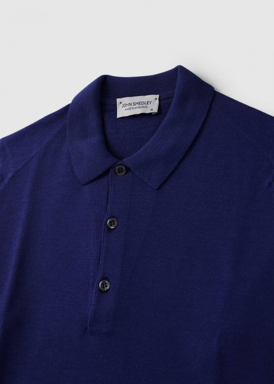 Mens JOHN SMEDLEY Sweatshirts & Hoodies | Mens Belper Shirt In Lapis Blue