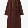 Womens HARRIS WHARF Coats & Jackets | Womens Belted Pressed Wool Clutch Coat In Cognac