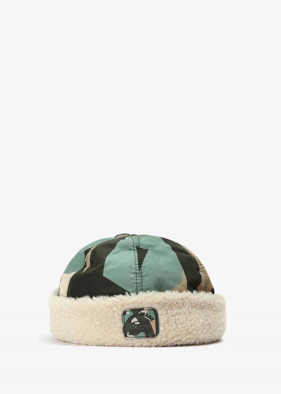 Mens PAUL & SHARK Gifting | Mens Sharkdazzle Reversible Beanie In Green