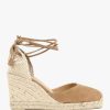 Womens CASTANER Wedges | Womens Carina Suede Espadrilles In Tostado