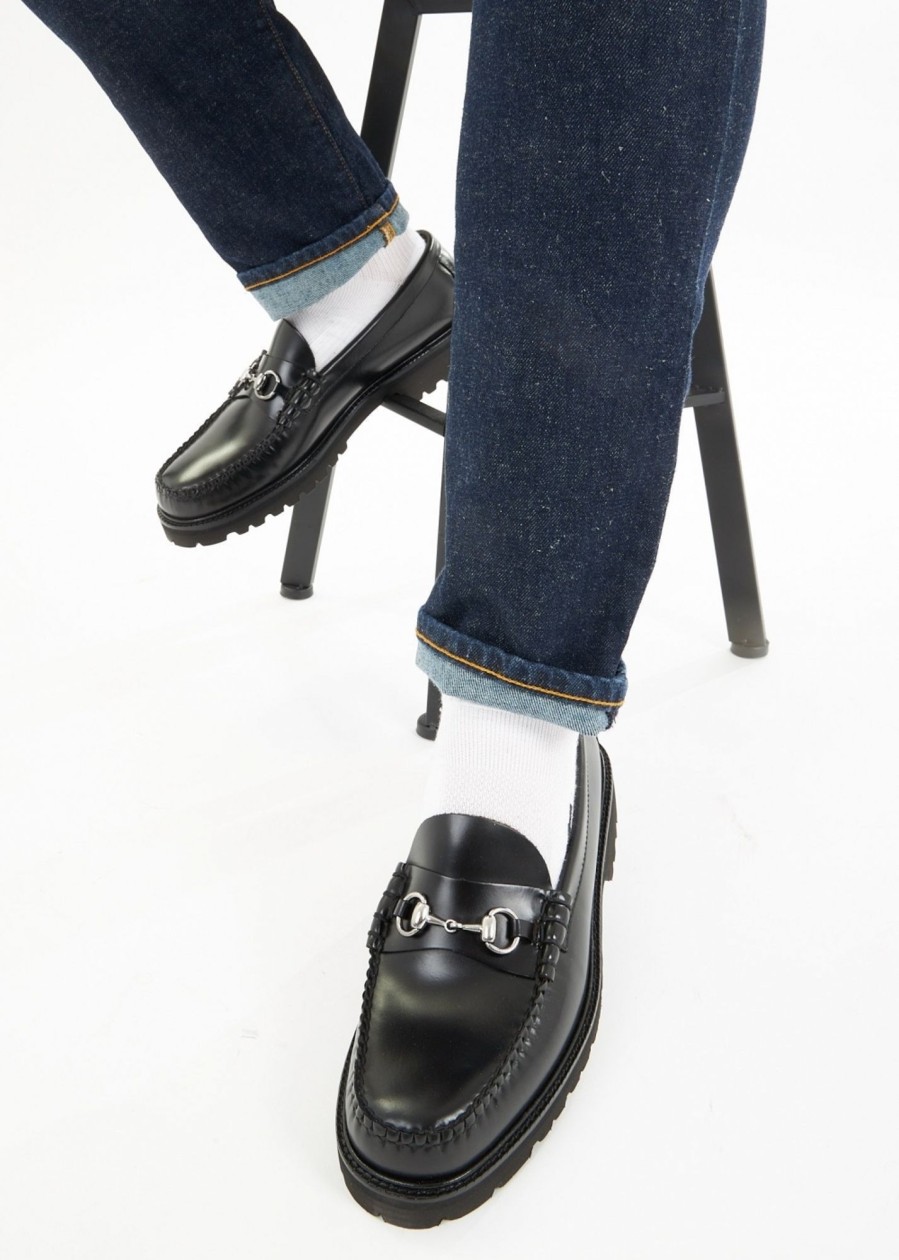 Mens G.H.BASS Loafers | Mens Weejun 90'S Lincoln Horsebit Loafers In Black