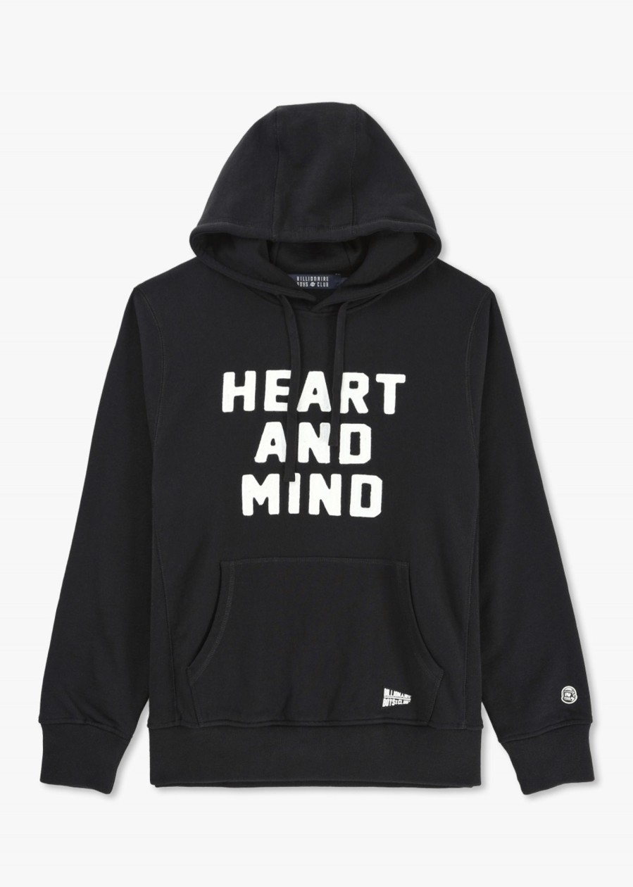 Mens BILLIONAIRE BOYS CLUB Sweatshirts & Hoodies | Mens Heart And Mind Popover Hoodie In Black