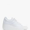 Womens FLY LONDON Trainers | Womens Delf Leather Wedge Trainers In White