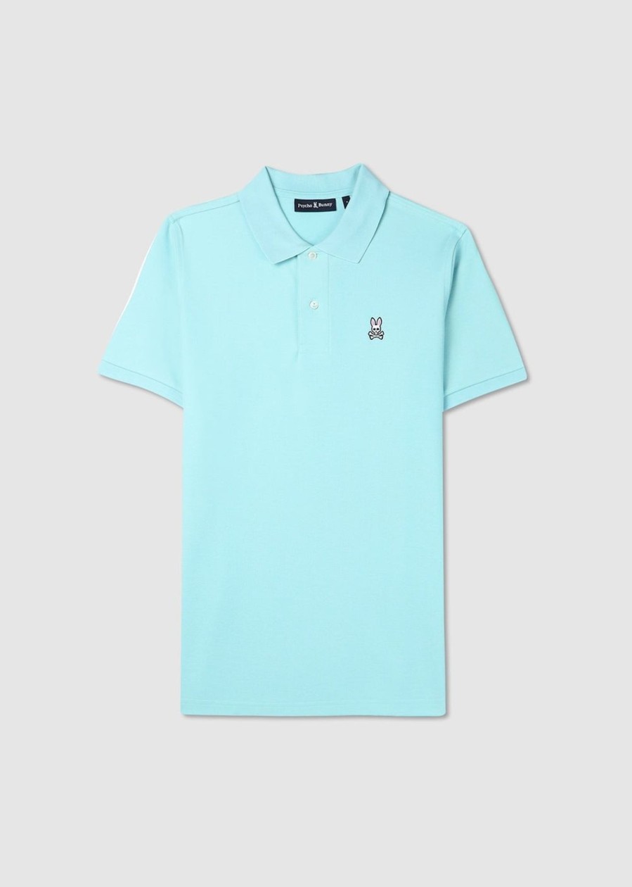 Mens PSYCHO BUNNY Polo Shirts | Mens Mens Classic Pique Poloshirt In Seafoam