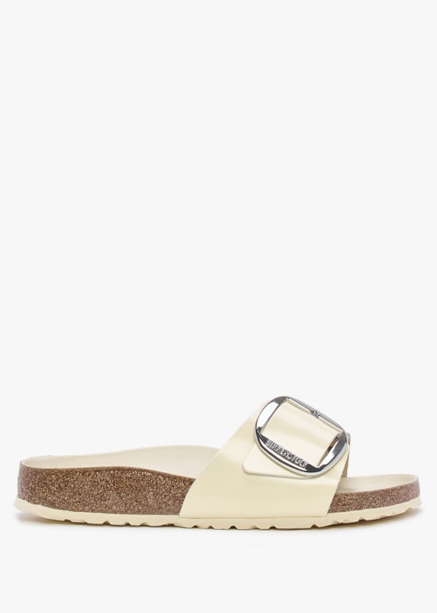 Womens BIRKENSTOCK Gifting | Womens Madrid Big Buckle Sandals In High-Shine Ecru