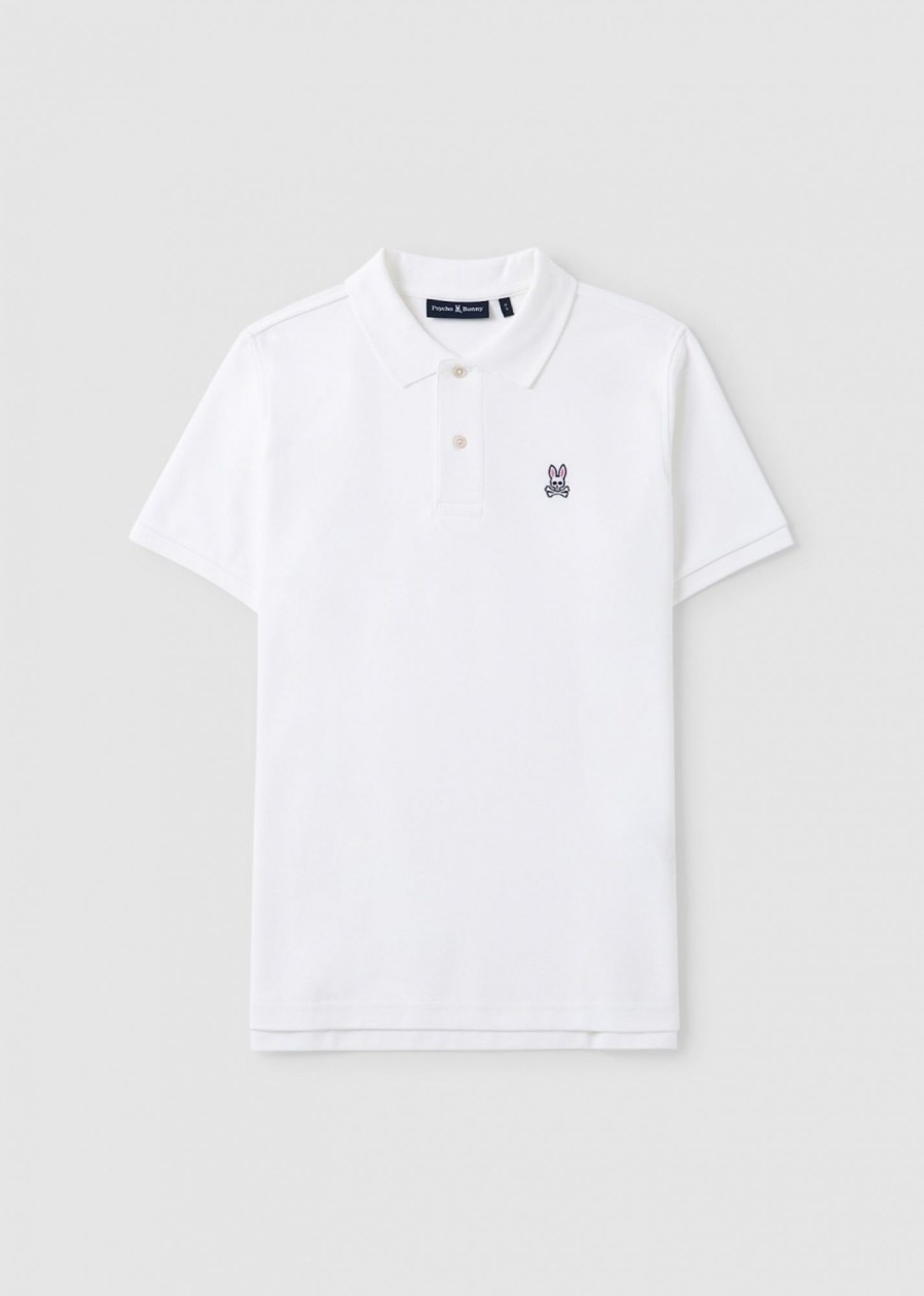 Mens PSYCHO BUNNY Polo Shirts | Mens Classic Poloshirt In White