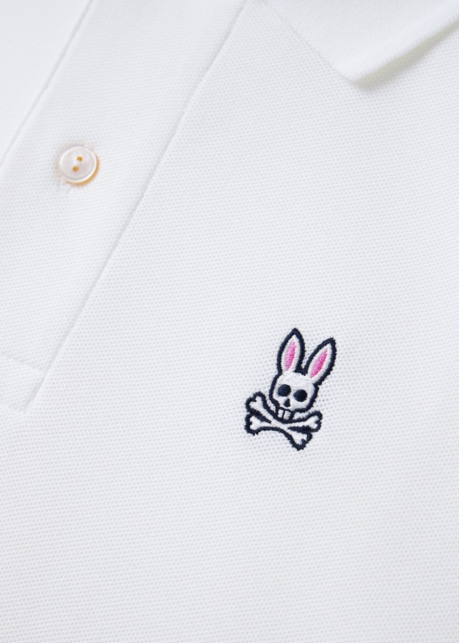 Mens PSYCHO BUNNY Polo Shirts | Mens Classic Poloshirt In White