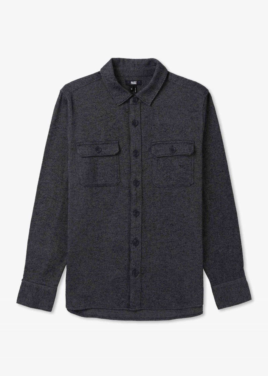 Mens PAIGE Shirts | Mens Wilbur Overshirt In Sapphire Coast