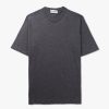 Mens JOHN SMEDLEY T-Shirts | Mens Lorca Welted Ss T-Shirt In Charcoal