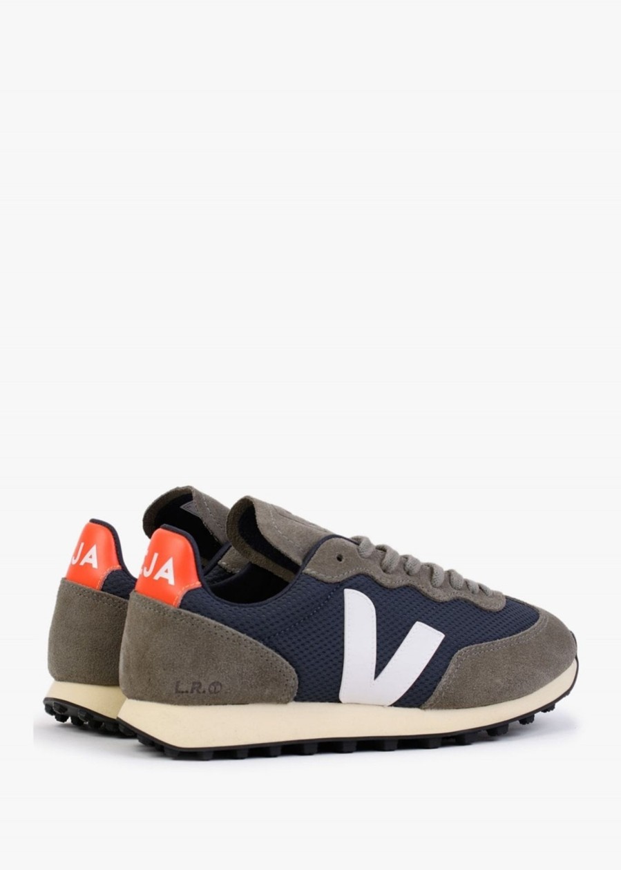 Womens VEJA Trainers | Womens Rio Branco Alveomesh Trainers In Nautico White Orange Fluo