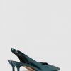 Womens SHOE THE BEAR Heels | Womens Maxine Metallic Slingback Heels In Teal Metallic