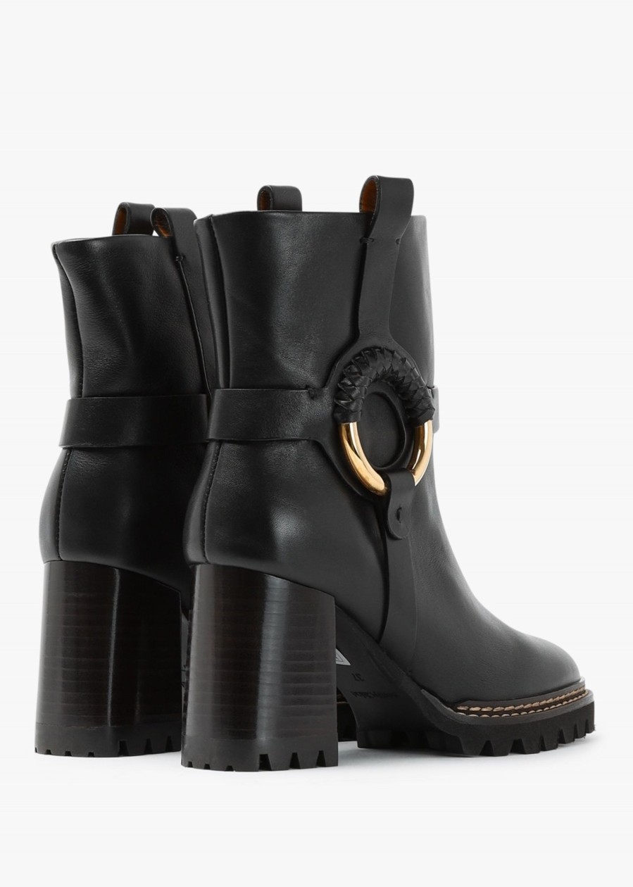 Womens SEE BY CHLOE Boots | Womens Hana Heeled Ankle Boots In Black